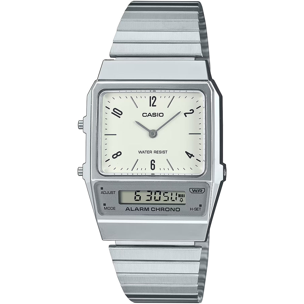 Casio AQ-800E-7A2 Retro Vintage Silver Men's Watch
