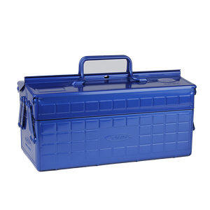 Toyo Steel ST-350 Two Tray Portable Shop Toolbox, Blue - ToughWorkz
