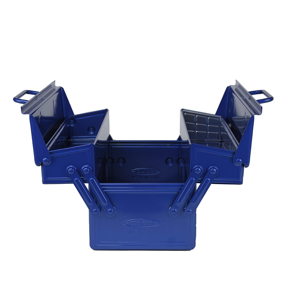 Toyo Steel ST-350 Two Tray Portable Shop Toolbox, Blue - ToughWorkz