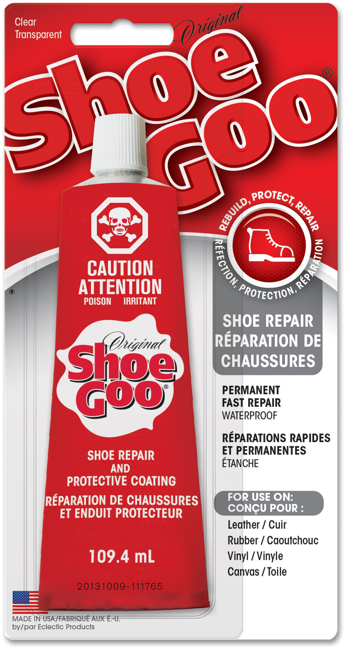 Shoe Goo Shoe Repair Adhesive 3.7oz, Pack of 2 - ToughWorkz