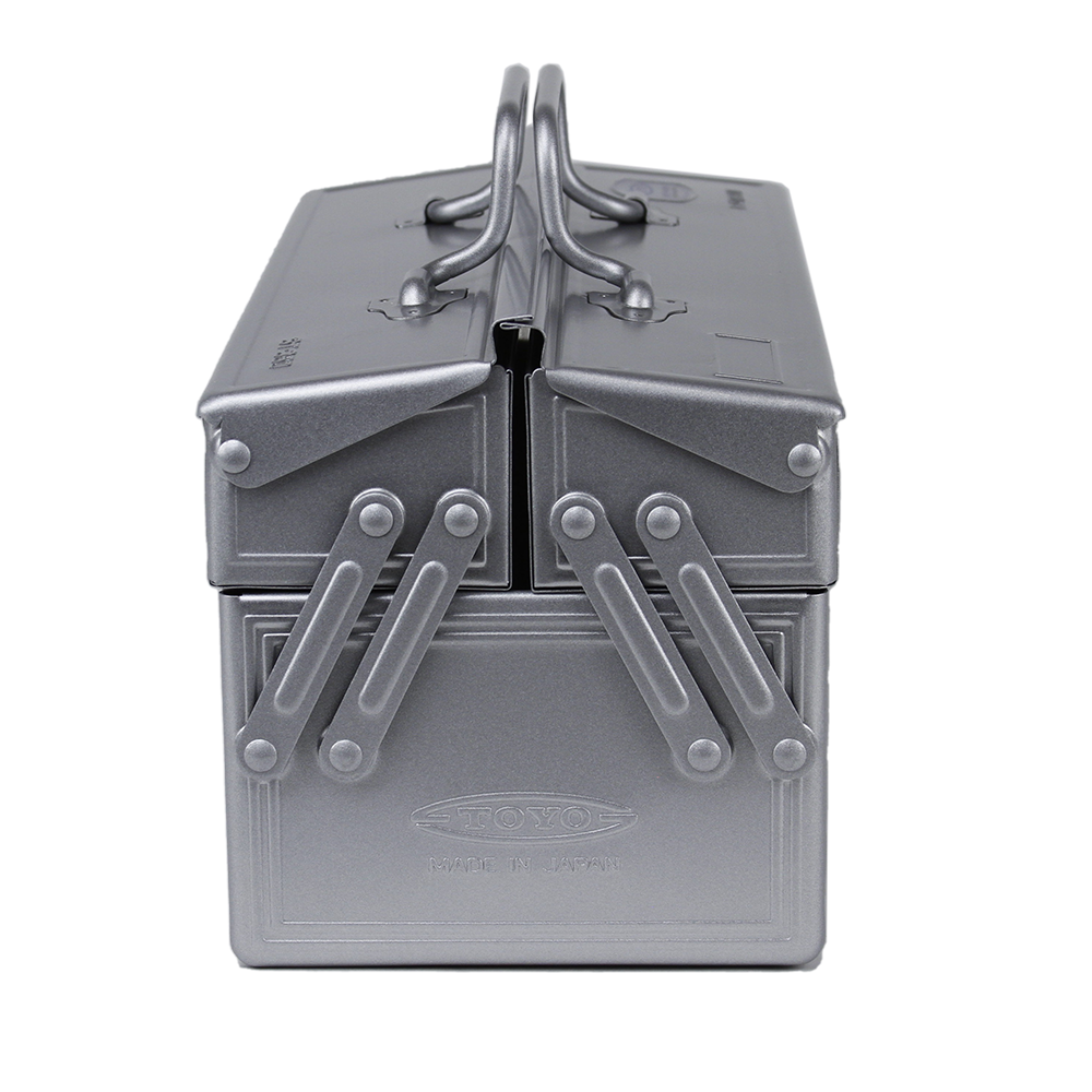 Side | Toyo Steel Portable Shop Toolbox, Silver - ToughWorkz