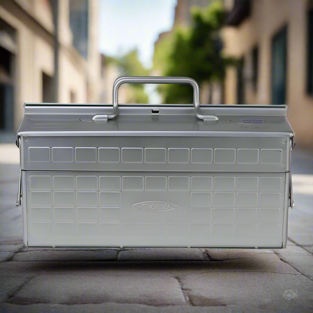 Side | Toyo Steel Portable Shop Toolbox, Silver - ToughWorkz