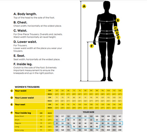 Size Chart | Snickers Womens Stretch Work Pants, Black - ToughWorkz