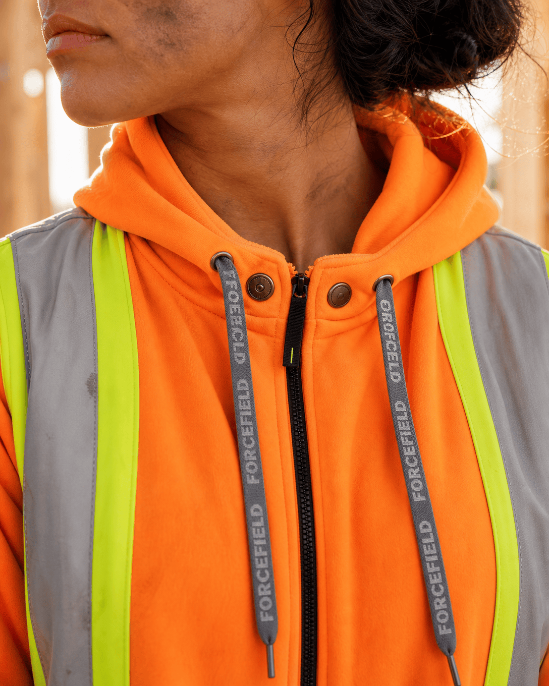 CU Detachable Hood | Women's Hi-Vis Safety Hoodie Detachable Hood, 5 Sizes - ToughWorkz