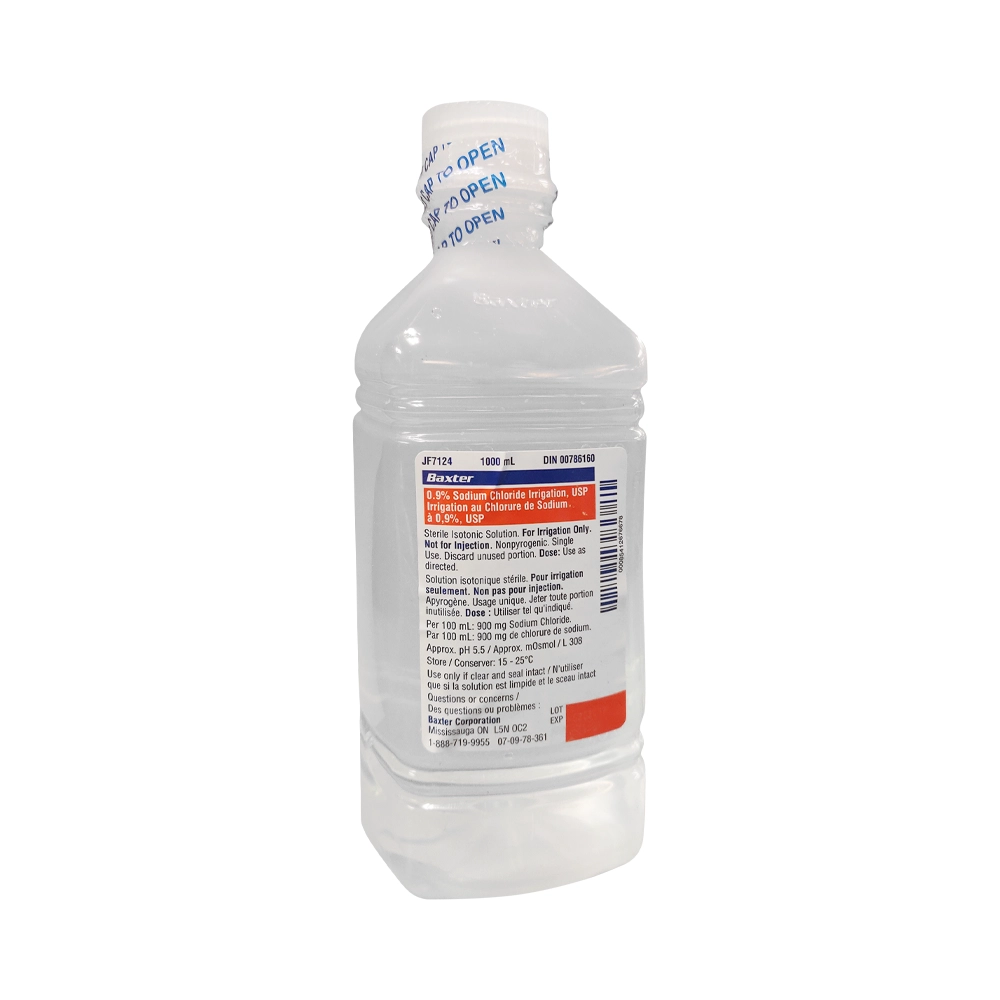 Sodium Chloride, 1L Sterile Solution for Burns - ToughWorkz