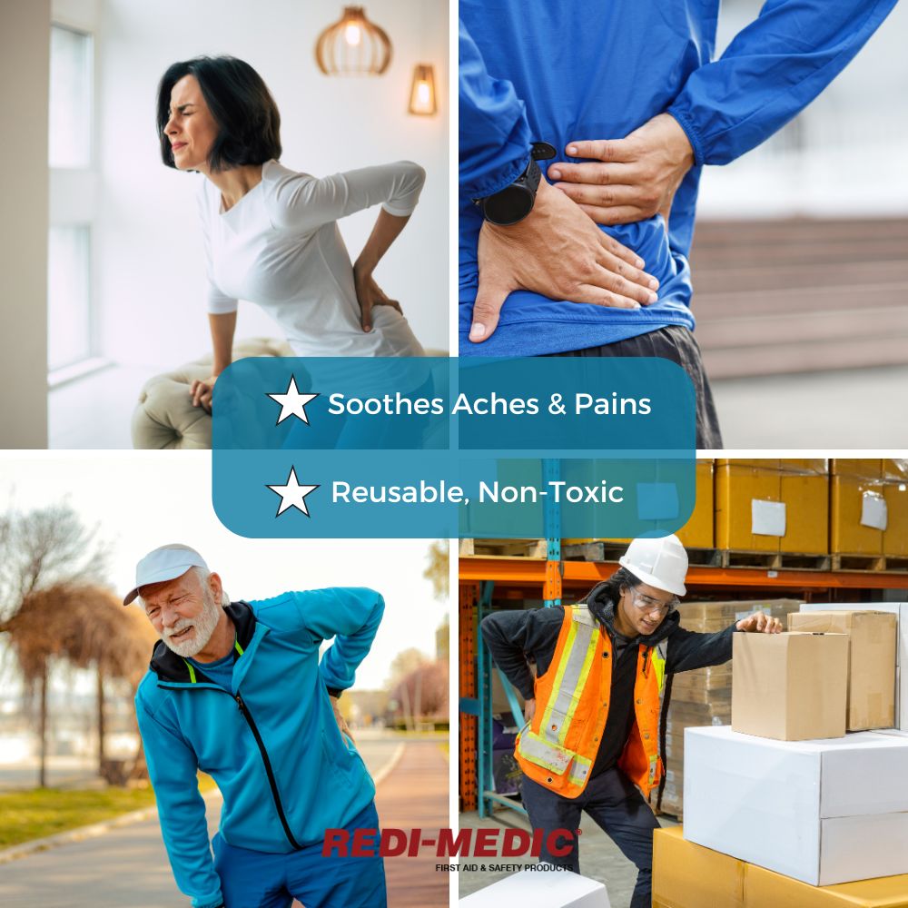 Redi-Medic Reusable Hot & Cold Gel Pack (13 x 22 cm / 5" x 9") – Flexible Ice & Heat Compress for Back, Knee, Shoulder & Muscle Pain Relief – Microwave or Freezer Safe, Non-Toxic