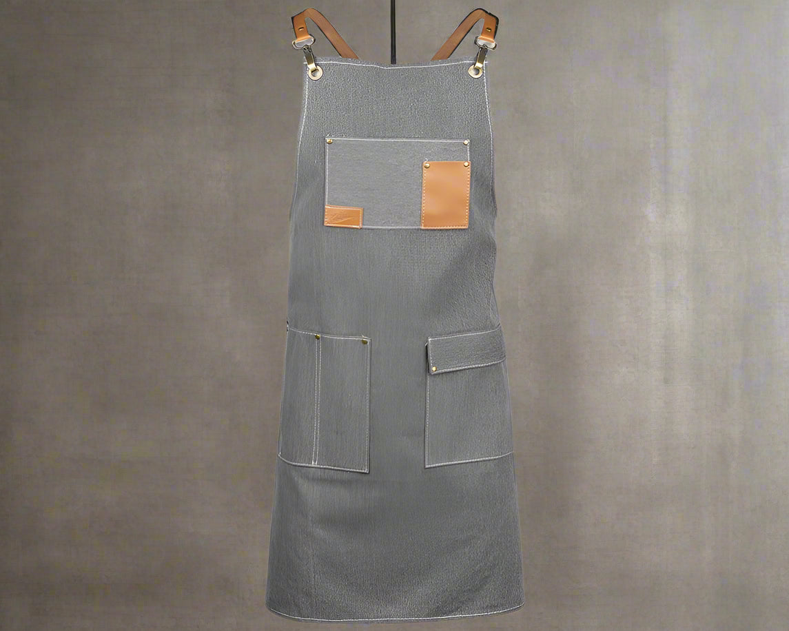 Suavecito Shop Apron, Denim or Grey