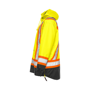Yellow Side | Ground Force 6-in-1 Hi-Vis Safety Parka - ToughWorkz