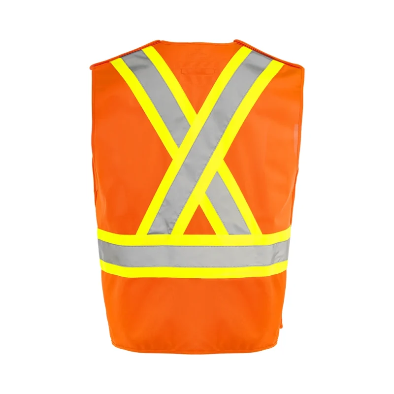 Back | Ground Force TV4 - 5 Pt. Tearaway Traffic Vest - ToughWorkz
