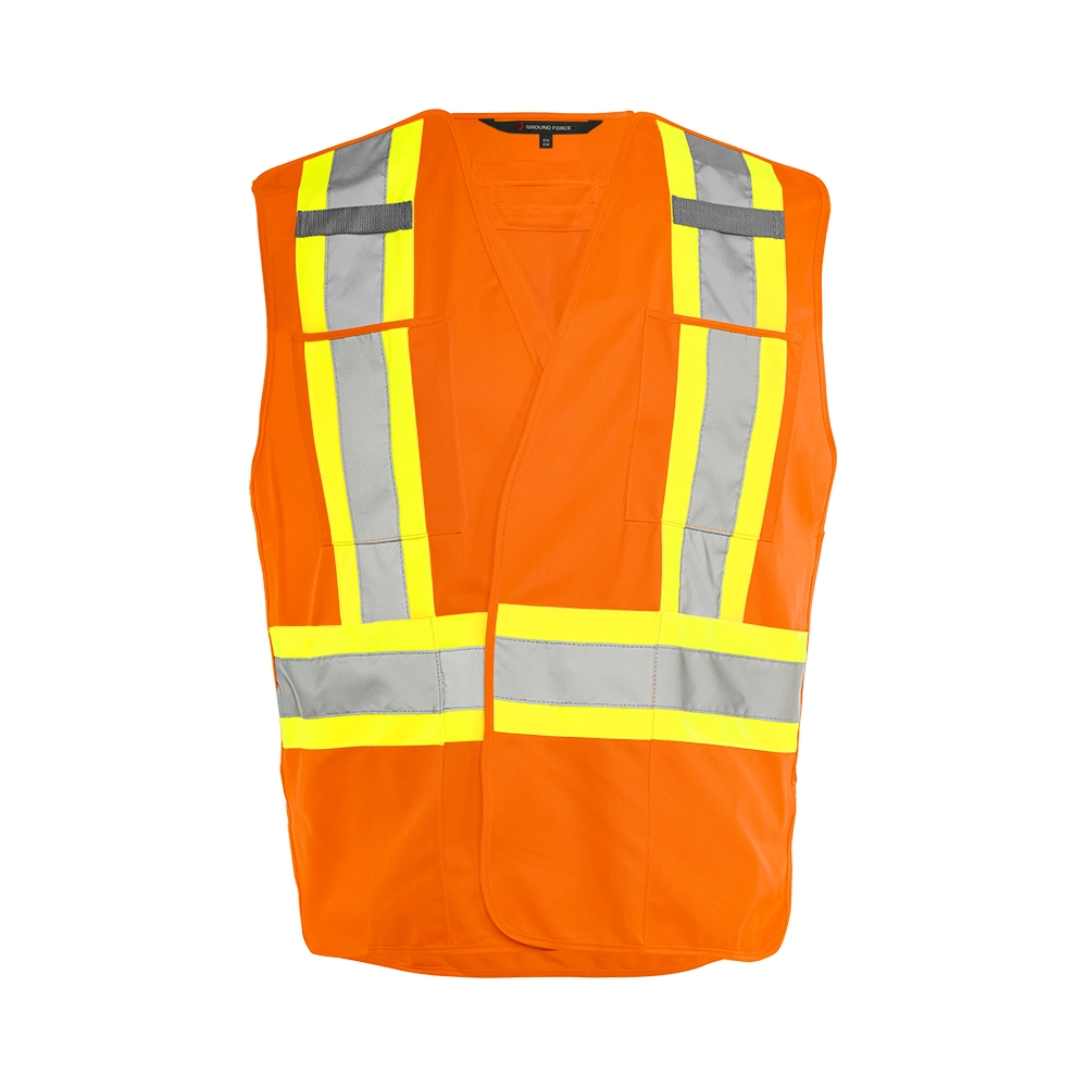 Ground Force TV4 - 5 Pt. Tearaway Traffic Vest - ToughWorkz
