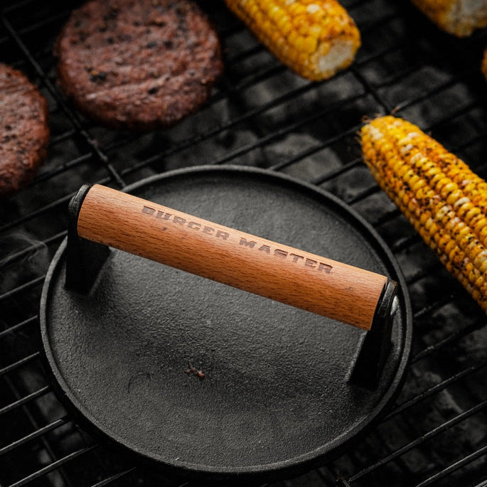 CU | Lucky Jack Cast Iron Grill Press for Burgers - ToughWorkz