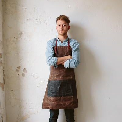 The Charles Waxed Canvas Apron - Full | ToughWorkz