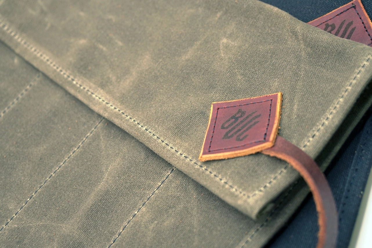 CU Details | Bevel Mfg Artison Waxed Canvas Tool Roll - ToughWorkz