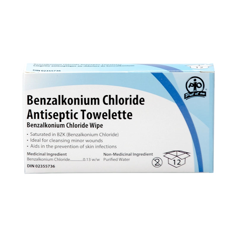 Redi-Medic BZK Antiseptic Towelettes, 12/Box - ToughWorkz