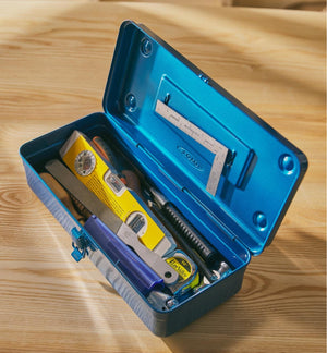 Toyo T-350 Medium Stackable Toolbox, Blue Open | ToughWorkz