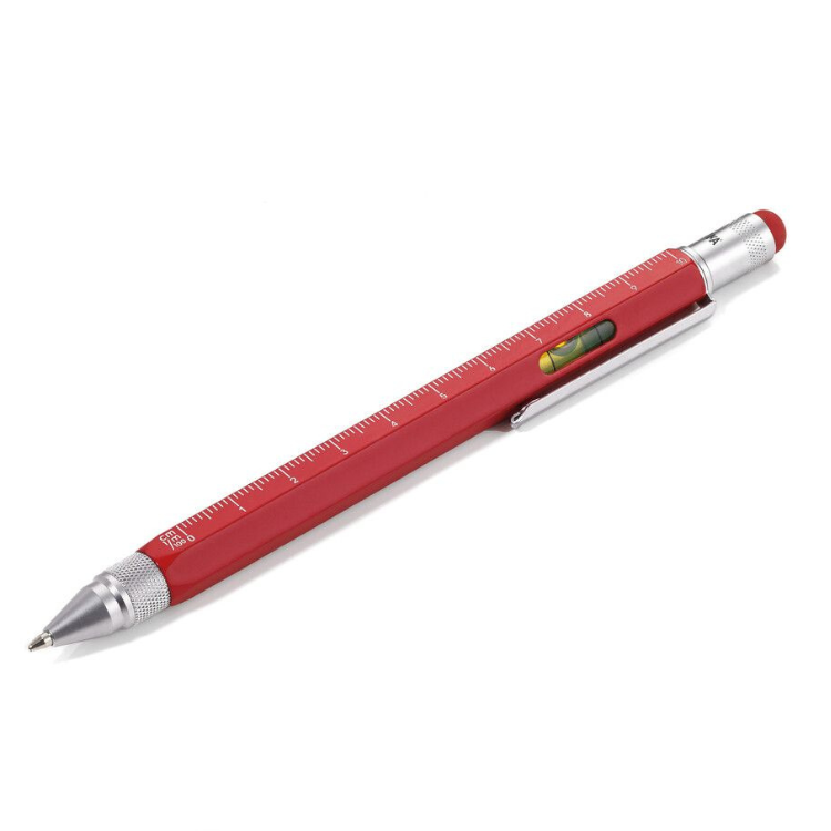 Troika Multitasking Ballpoint Pen For Architects, Contractors, Red - ToughWorkz