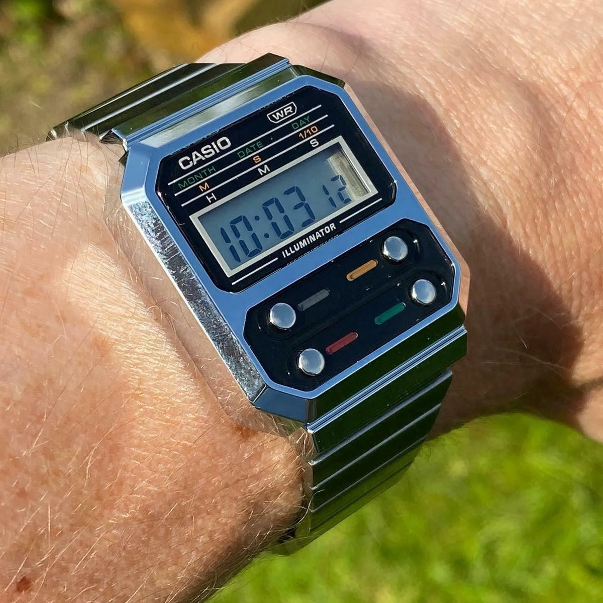 Wrist | Casio A100WE-1A Vintage Calculator Watch - ToughWorkz