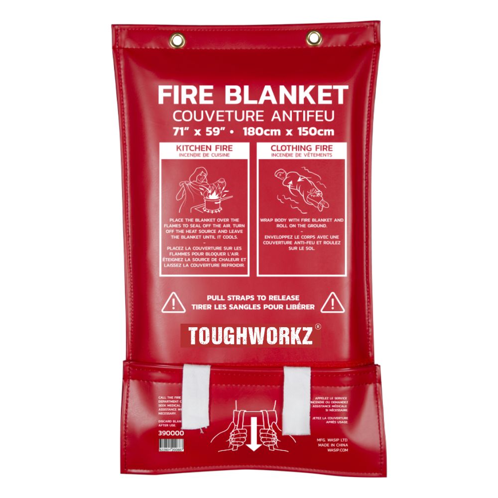 Fire Blanket with Quick Release, 2 Sizes - ToughWorkz