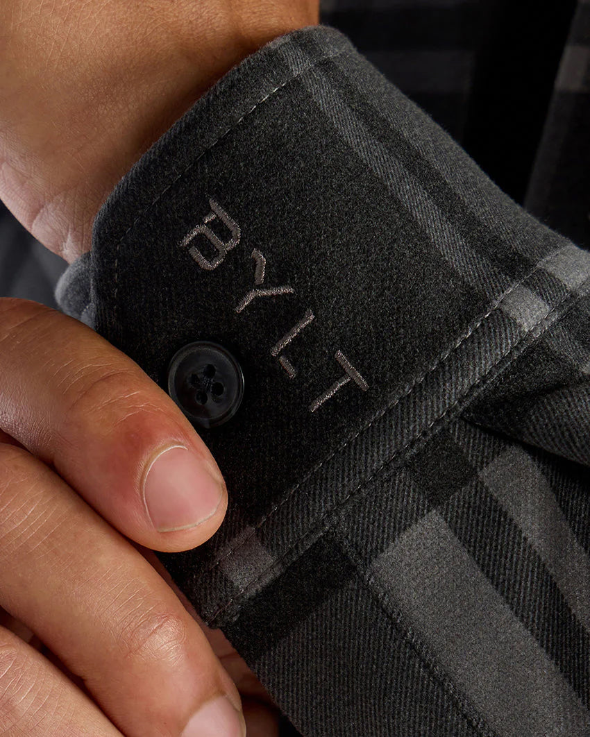 Black Plaid Coastal Overshirt for Men