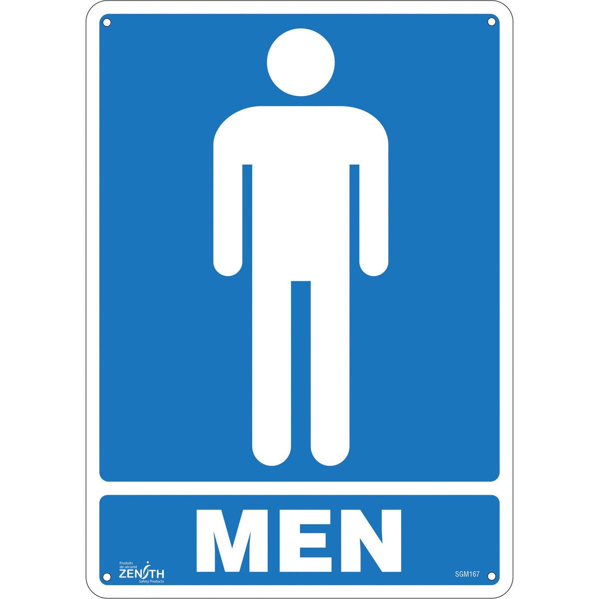 "Men" Sign, Plastic, 14 x 10-in