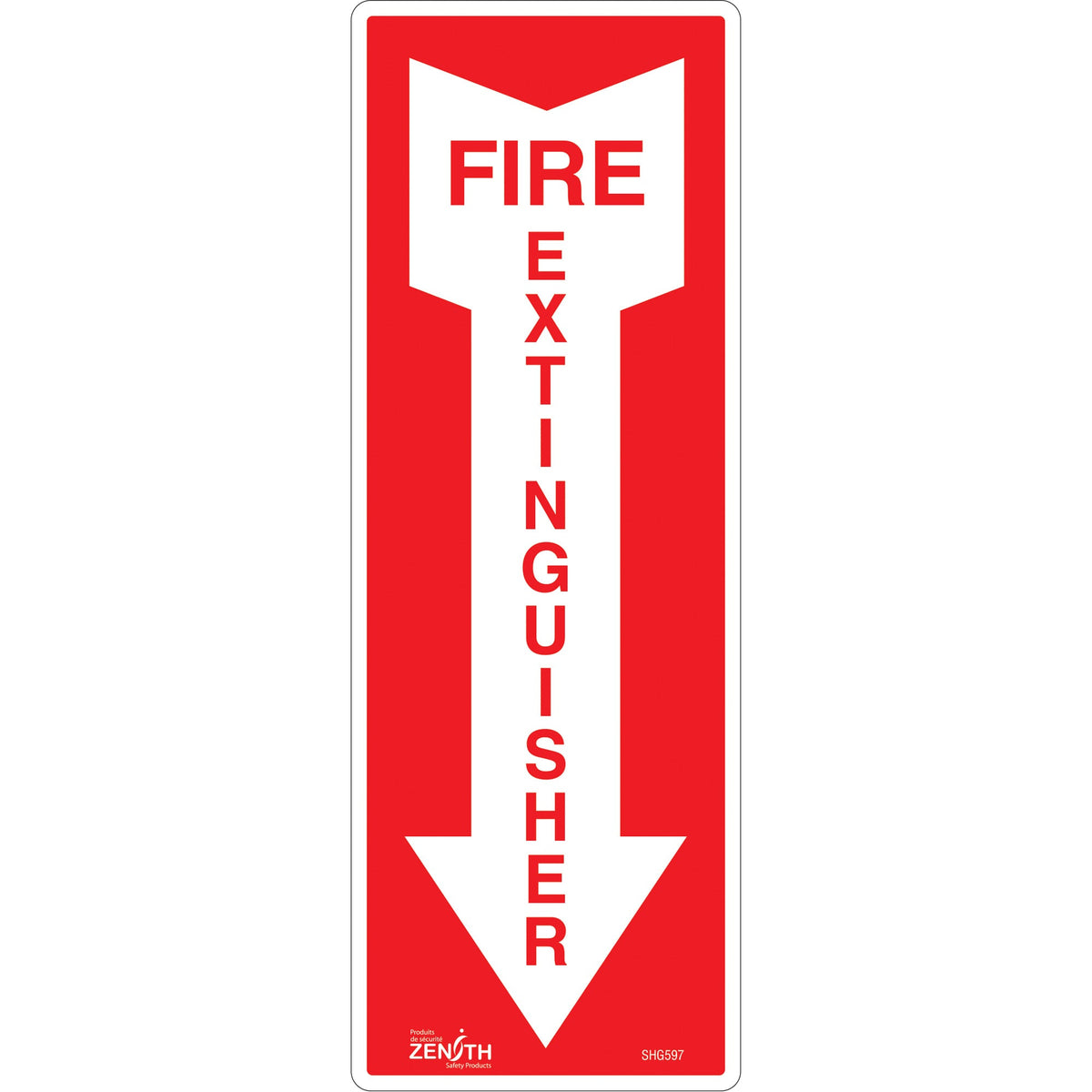 Fire Extinguisher Down Arrow, 14 x 5-inches - Shop Online at ToughWorkz