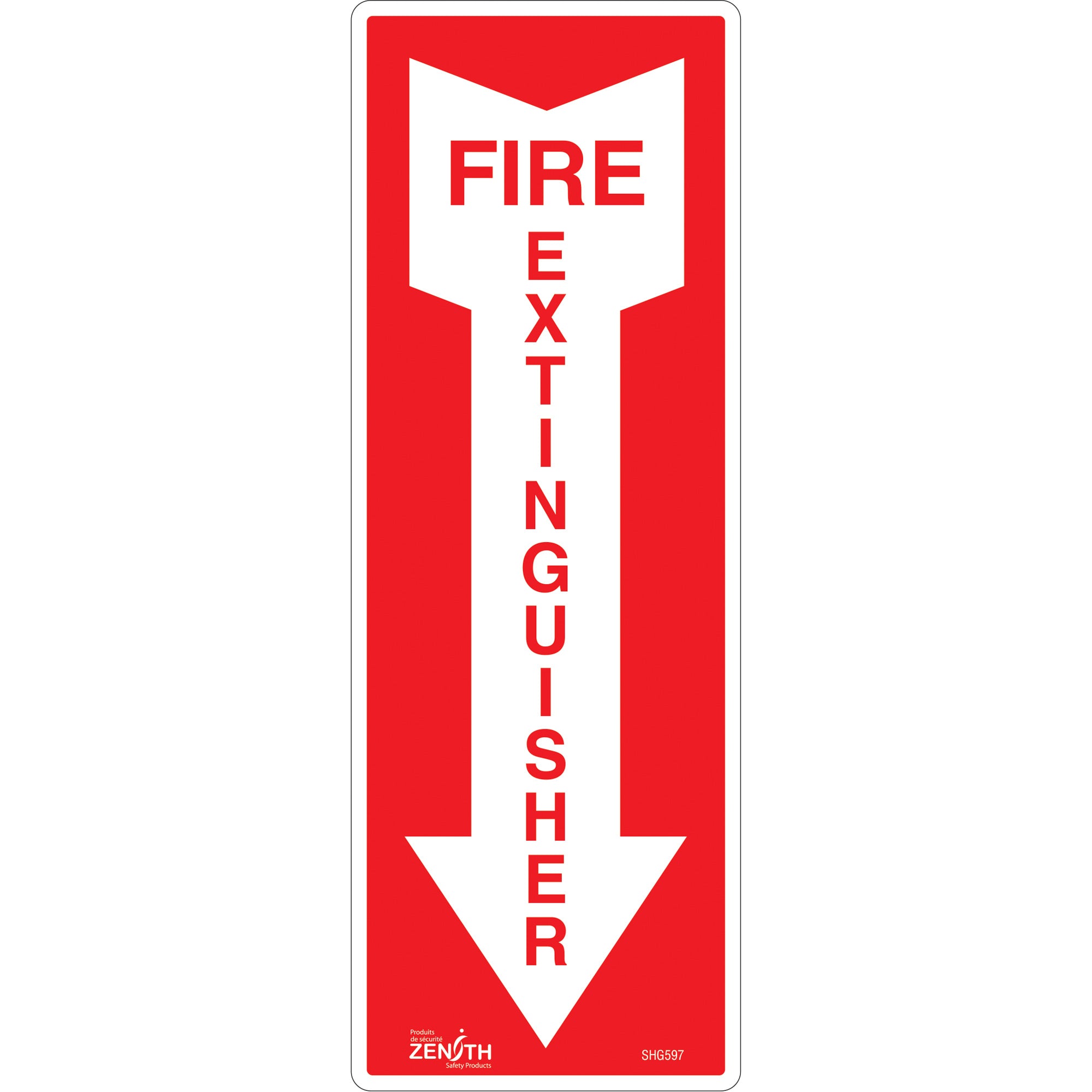 Fire Extinguisher Down Arrow, 14 x 5-inches - Shop Online at ToughWorkz