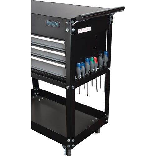 Side View | Aurora Rolling Utility Tool Cart, 4 Drawers - ToughWorkz
