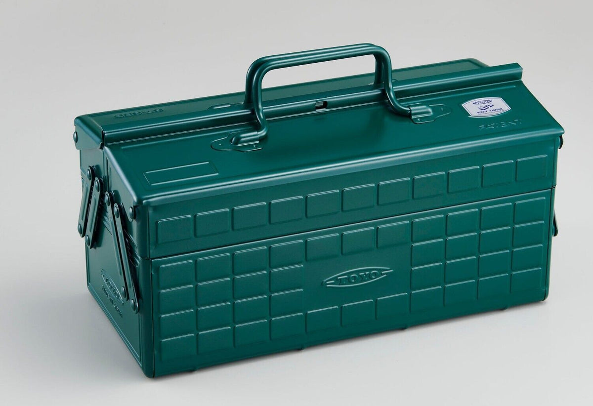 Toyo Steel ST-350 2-Tray Portable Shop Toolbox, Antique Green